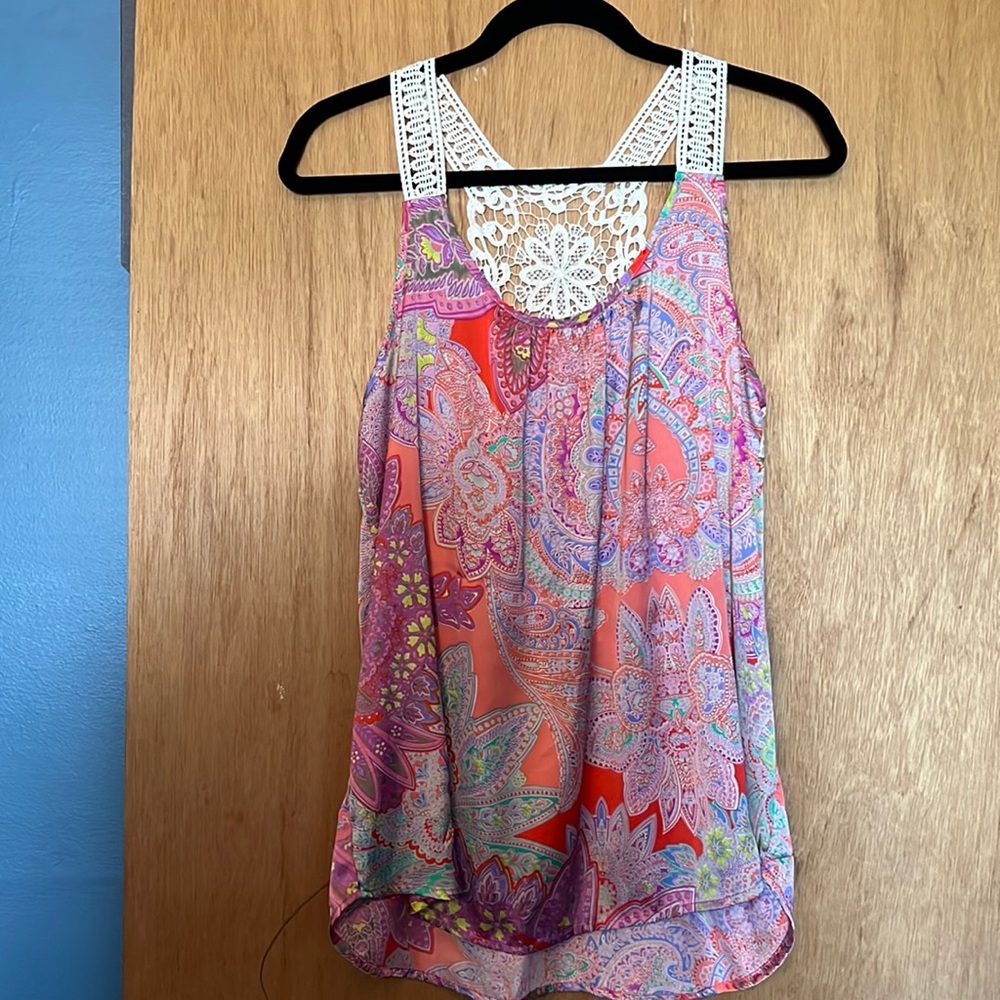 NWT Daytrip crochet back tank sz medium